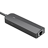 USB 2.0 3 portos hub Ethernet adapterrel 100 m-es Vention CHPBB 0,15 m, fekete