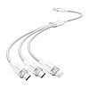 USB 2.0 A-3-in-1 6A kábel Vention CTRWG 1.5M (fehér)
