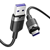 USB 2.0 A - USB-C 6A Vention CTOBH 2M kábel (fekete)