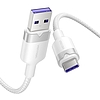 USB 2.0 A - USB-C 6A Vention CTOWH 2M kábel (fehér)