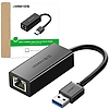 USB 3.0-RJ45 hálózati adapter Ugreen CR111, Gigabit Ethernet fekete (20256B)