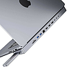 USB-C dokkolóállomás / hub MacBook Pro 16" INVZI MagHub 12in2-hez SSD tálcával, szürke (MH01-16)
