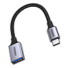 USB C (dugasz) - USB (aljzat) 3.0 OTG kábel 0.15m Ugreen US378 - fekete