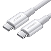 USB-C dugasz-USB-C dugó 2.0 UGREEN US300 kábel, 2 m, fehér (60552)
