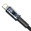 USB-C és Lightning Baseus nagy sűrűségű fonott kábel, 20 W, 5 A, PD, 2 m, fekete (CATLGD-A01)