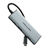 USB-C-HDMI, 3x USB 3.0, SD, TF, PD Hub Vention TOPHB 0,15 m szürke