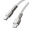 USB-C kábel a Lightning Baseus Cafule-hez, PD, 20 W, 1 m, fehér (CATLJK-A02)