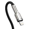 USB-C kábel a Lightning Baseus Cafule-hez, PD, 20 W, 1 m, fekete (CATLJK-A01)