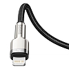 USB-C kábel a Lightning Baseus Cafule-hez, PD, 20 W, 1 m, fekete (CATLJK-A01)