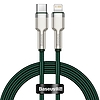 USB-C kábel a Lightning Baseus Cafule-hez, PD, 20 W, 1 m, zöld (CATLJK-A06)
