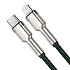 USB-C kábel a Lightning Baseus Cafule-hez, PD, 20 W, 1 m, zöld (CATLJK-A06)