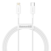 USB-C kábel a Lightning Baseus Superior sorozathoz, 20 W, PD, 1 m, fehér (CATLYS-A02)