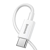 USB-C kábel a Lightning Baseus Superior sorozathoz, 20 W, PD, 1 m, fehér (CATLYS-A02)