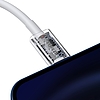 USB-C kábel a Lightning Baseus Superior sorozathoz, 20 W, PD, 1 m, fehér (CATLYS-A02)