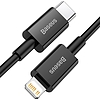 USB-C kábel a Lightning Baseus Superior sorozathoz, 20 W, PD, 1 m, fekete (CATLYS-A01)