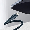 USB-C kábel a Lightning Baseushoz, nagy sűrűségű fonott, 20 W, 5 A, PD, 2 m, kék (CATLGD-A03)