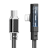 USB-C kábel a Lightning Mcdodo CA-3440 90 fokos 1,2 m-es LED-del fekete