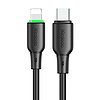 USB-C kábel a Lightning Mcdodo CA-4761-hez 1,2 m-es LED-fénnyel fekete