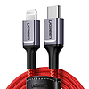 USB-C kábel a Lightning UGREEN 1 m-hez, piros (20309)
