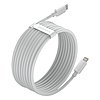 USB-C kábel Lightning Baseus Simple Wisdomhoz, PD, 20W, 1,5m, fehér 2 db. (TZCATLZJ-02)