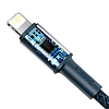 USB-C kábel Lightning Baseushoz, nagy sűrűségű fonott, 20 W, 5 A, PD, 1 m, kék (CATLGD-03)