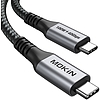USB-C MOKiN kábel 1,2 m 100 W PD USB4 40 Gbps fekete (CC0112)