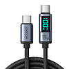 USB C - USB C kábel 100W 1,2m LED kijelzővel Joyroom S-CC100A16 - fekete
