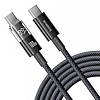 USB-C - USB-C kábel Baseus Display 2, 100W, 5A, 2m, fekete P10377706123-00