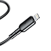 USB és Lightning kábel Vipfan Colorful X11, 3A, 1m, fekete (X11LT-black)