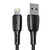 USB és Lightning kábel Vipfan Racing X05, 3A, 2m, fekete (X05LT-2m-black)