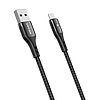 USB és Micro USB kábel Vipfan Colorful X13, 3A, 1,2m, fekete (X13MK)