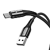 USB és USB-C kábel Vipfan Colorful X13, 3A, 1,2m, fekete (X13TC)