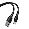 USB és USB-C kábel Vipfan Racing X05, 3A, 1m, fekete (X05TC-1m-black)