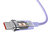 USB-gyorstöltőkábel USB-C Baseus Flash-hez, QC 3.0, Huawei SCP, Samsung AFC, 5A, 1m, zöld (CATS010405)