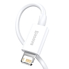 USB kábel a Lightning Baseus Superior sorozathoz, 2,4 A, 1 m, fehér (CALYS-A02)