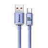 USB-kábel a USB-C Baseus Crystal Shine, 5A, 1.2m, ibolya (CAJY000405)