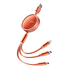 USB kábel Mcdodo CA-7252 3 az 1-ben visszahúzható 1,2 m, narancs (CA-7252)
