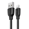 USB Lightning Remax Suji Pro kábel, 1m, fekete (RC-138i Black)