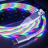 USB töltő és adatátvivő kábel iPhone -hoz, 1m LED fénnyel, színes (G-D37-COLOUR)