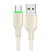 USB-USB-C kábel Mcdodo CA-4750 1,2 m-es LED-fénnyel bézs