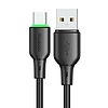 USB-USB-C kábel Mcdodo CA-4751 1,2 m-es LED-fénnyel fekete