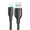 USB-Lightning kábel Mcdodo CA-4741 LED lámpával 1,2 m fekete