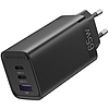Vention FEDB0-EU 2xUSB-C 1xUSB-A 65W/30W/30W GaN hálózati töltő (fekete)