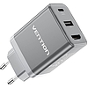 Vention FJAH0-EU USB(C+A)+HDMI GaN hálózati töltő (60W/5W/4K@60Hz) (szürke)