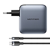 Vention hálózati töltő 3x USB-C, 1x USB-A, 100W/100W/30W/30W/30W szürke USB-C-USB-C kábellel 1m fekete (TZ-FETH0-EU)