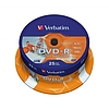 Verbatim DVD-R 4,7GB 16x matt szélesen nyomtatható henger 25db 43538