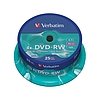 Verbatim DVD-RW 4,7GB 4x matt ezüst felület henger 25db 43639