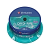 Verbatim DVD-RW 4,7GB 4x matt ezüst felület henger 25db 43639
