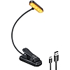 Vezeték nélküli lámpa Glocusent ET-Head GLCSNTA1801 csipeszes könyvlámpa, USB-C 650mAh időzítő fekete