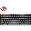 Vezeték nélküli mechanikus, alacsony profilú billentyűzet (ANGOL) Keychron K3 Max RGB, piros kapcsoló (fekete) [K3M-H1]